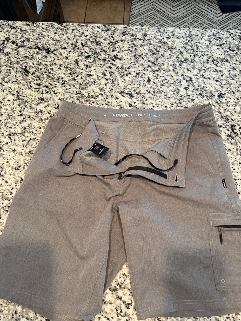 O'Neill Men's Light Gray Cargo Hybrid Shorts
